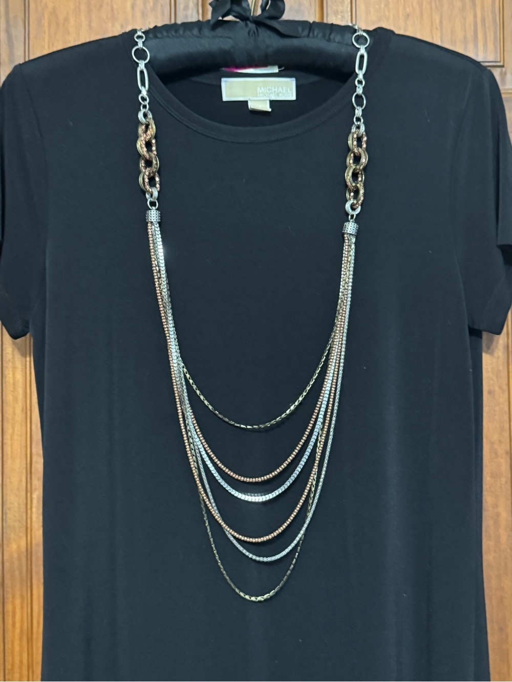 ERICA LYONS TRI TONE EXTRA LONG NECKLACE